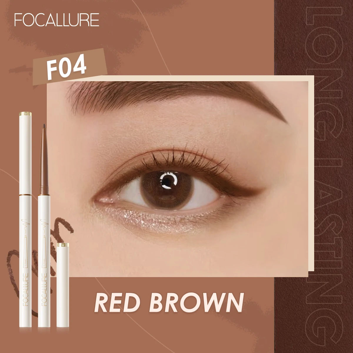 FOCALLURE Waterproof Eyeliner Gel Pencil Ultra-slim 1.7mm Soft Easy Wear High Pigment Long Lasting Eyes Makeup