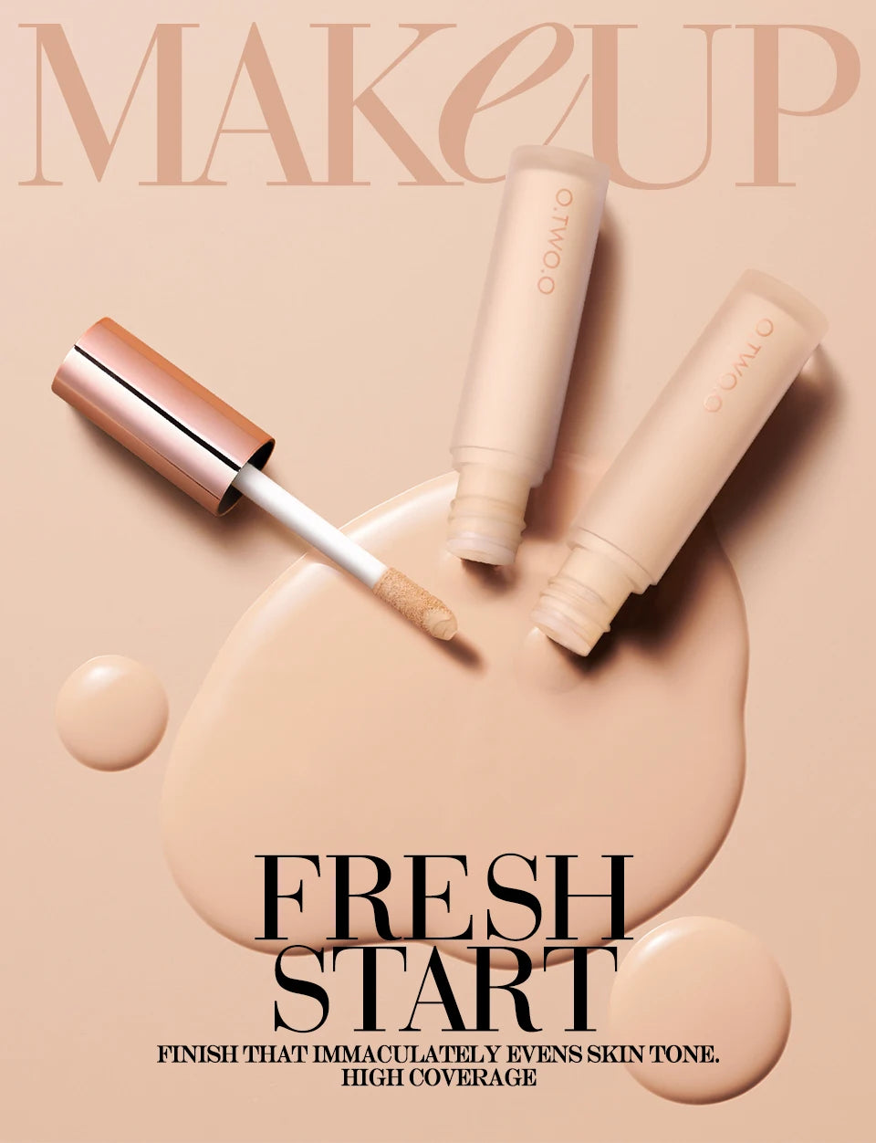O.TWO.O Liquid Concealer Cream Waterproof Full Coverage Concealer Long Lasting Face Scars Acne Cover Smooth Moisturizing Makeup
