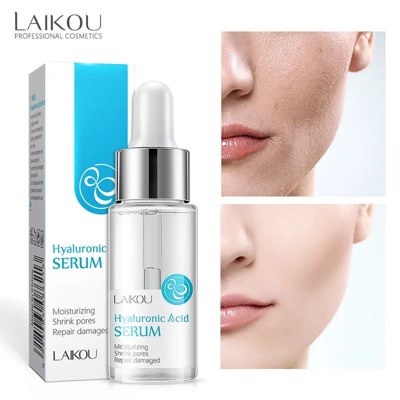 LAIKOU Hyaluronic Acid Serum Moisturizing Smoothing Face Essence Skin Care Shrink Pore Cream For Dry Facial Skin