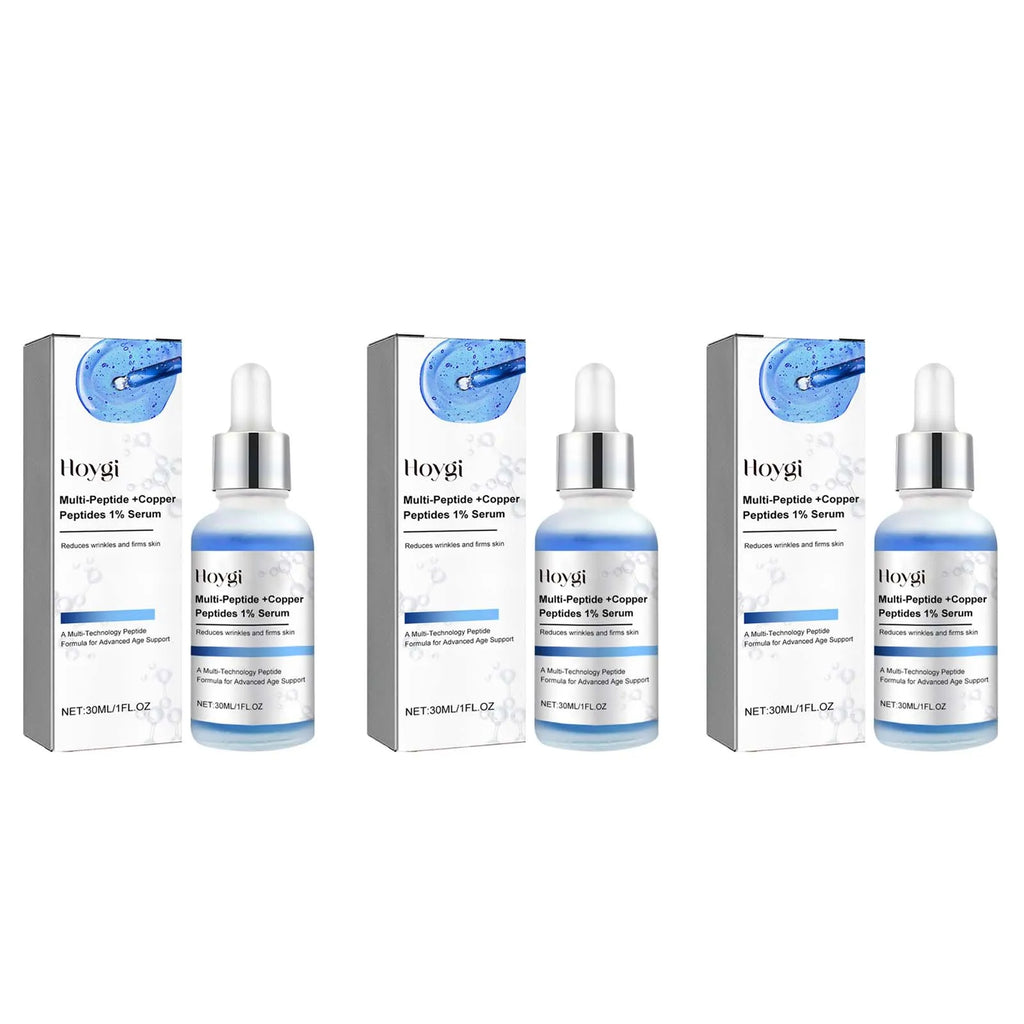 Blue Copper Peptide Serum Firming Fade Fine Lines Shrink Pores Skin Care Rejuvenation Smooth Brightening Spot Moisturizing Serum