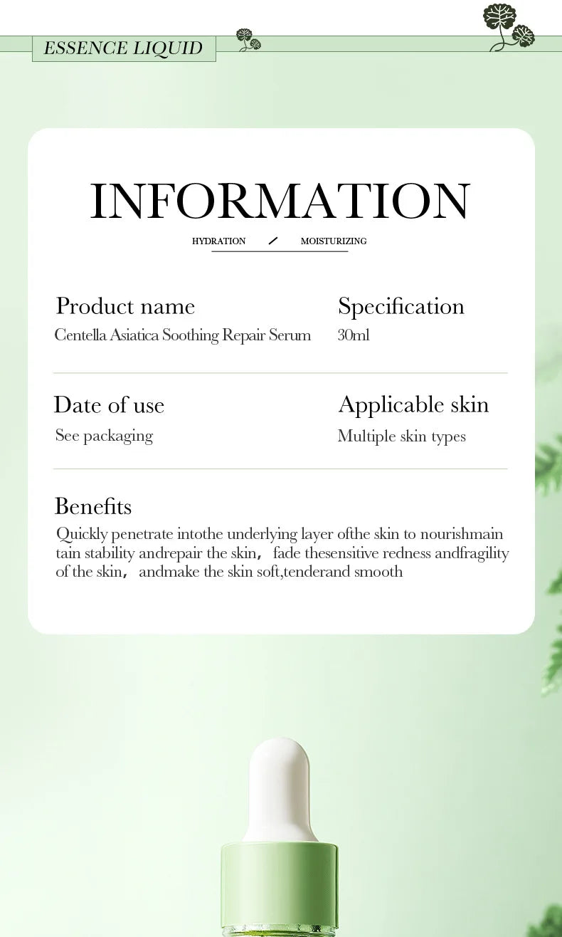BIOAQUA Centella Face Serum Skincare Face Essence Moisturizing Hydrating Firming Repairing Facial Liquid Serum Skin Care