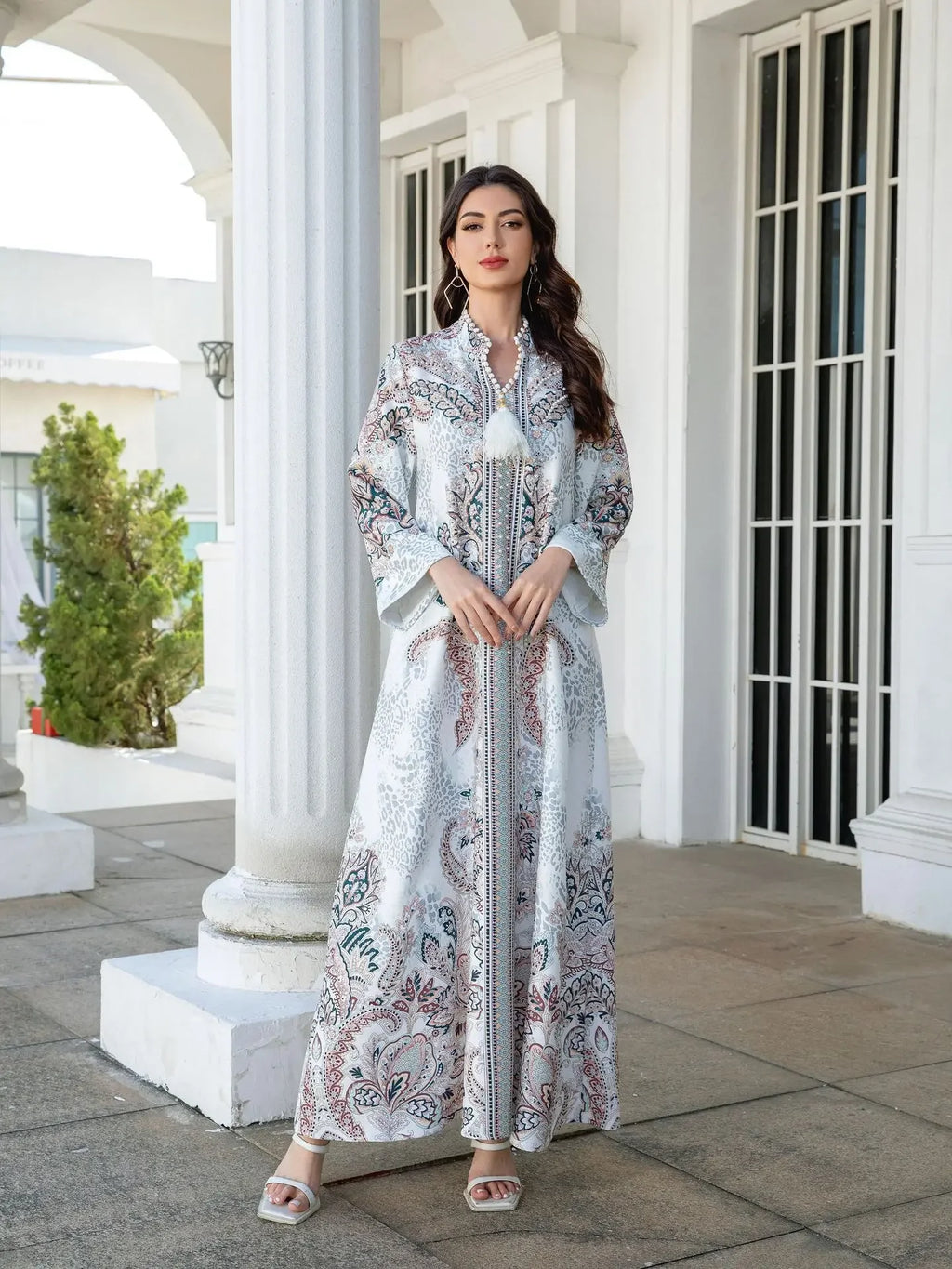 Eid Women Dress Muslim Abaya Diamond Beading Vestidos Largos Party Caftan Jalabiya Ramadan Long Dresses Kaftan Arab Robe 2025