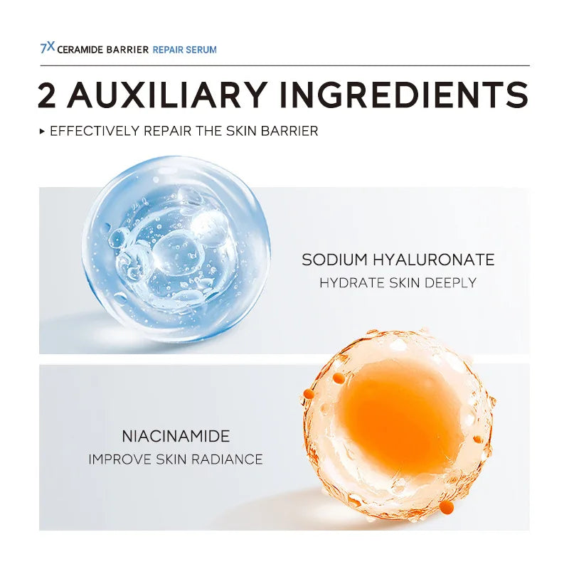 LAIKOU 7X Ceramide Barrier Repair Serum Intensive Hydration Enhanced Skin Barrier Improve Sensitive Repair Moisturizing Essence