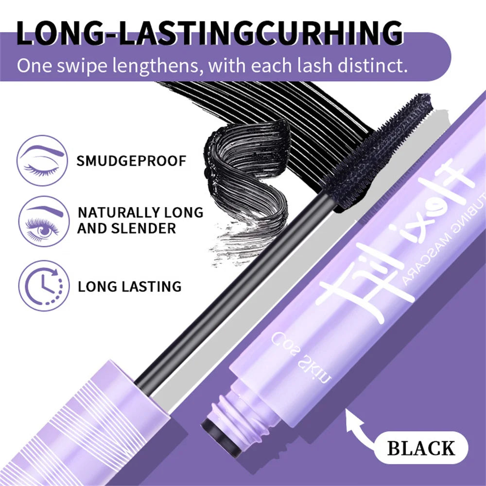 5D Waterproof Mascara Lengthening Eyelashes Long Lasting Sweatproof Mascara Black Silk Fibre Make Up Beauty Korean Cosmetics New