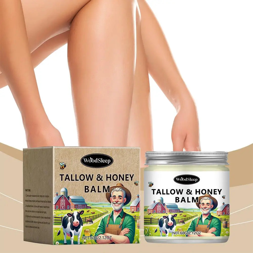 Whipped Beef Tallow And Honey Balm Moisturizing Beef Tallow Face Cream Body Lotion Grass Fed Grass Finished Face Cream Care