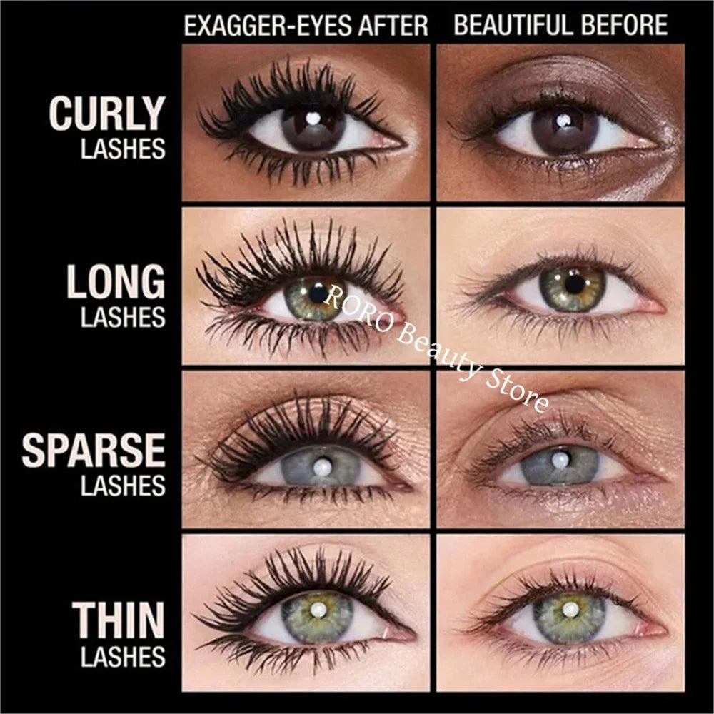 5D Waterproof Mascara Lengthening Eyelashes Long Lasting Sweatproof Mascara Black Silk Fibre Make Up Beauty Korean Cosmetics New