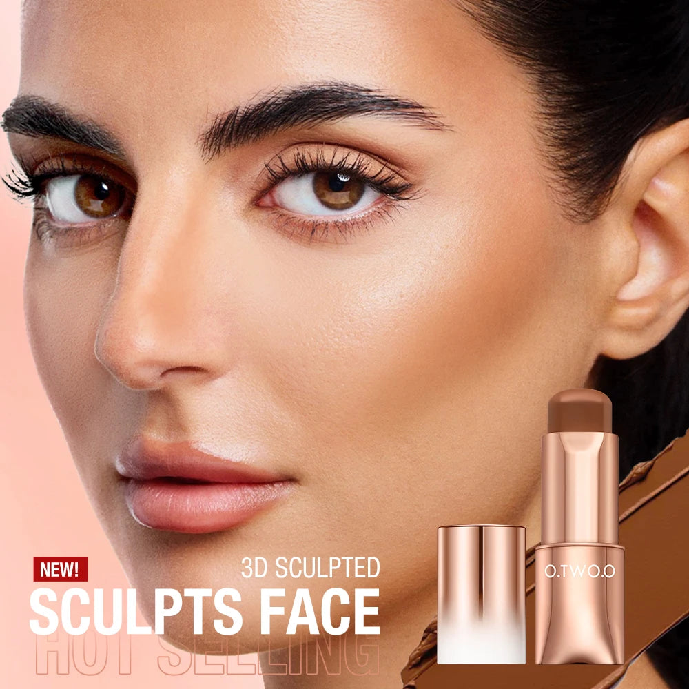 O.TWO.O Contour Stick Cream Long-wear Lightweight Brighten Stick Easy to Sculpt Face Concealer Bronzer Contouring Makeup Pen