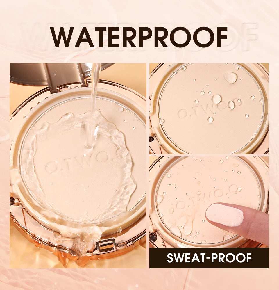 O.TWO.O Air Cushion Cream Face Powder 24h 2 In 1 Long-Lasting Oil-control Matte Soft Focus Concealer Makeup Pressed Powder Cream