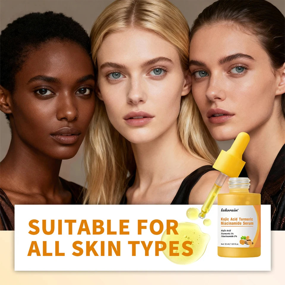 Kojic Acid Turmeric Serum Niacinamide Glow Capsules Brightening Hydration Balancing Skin Barrier Soothing Troubled Facial Care