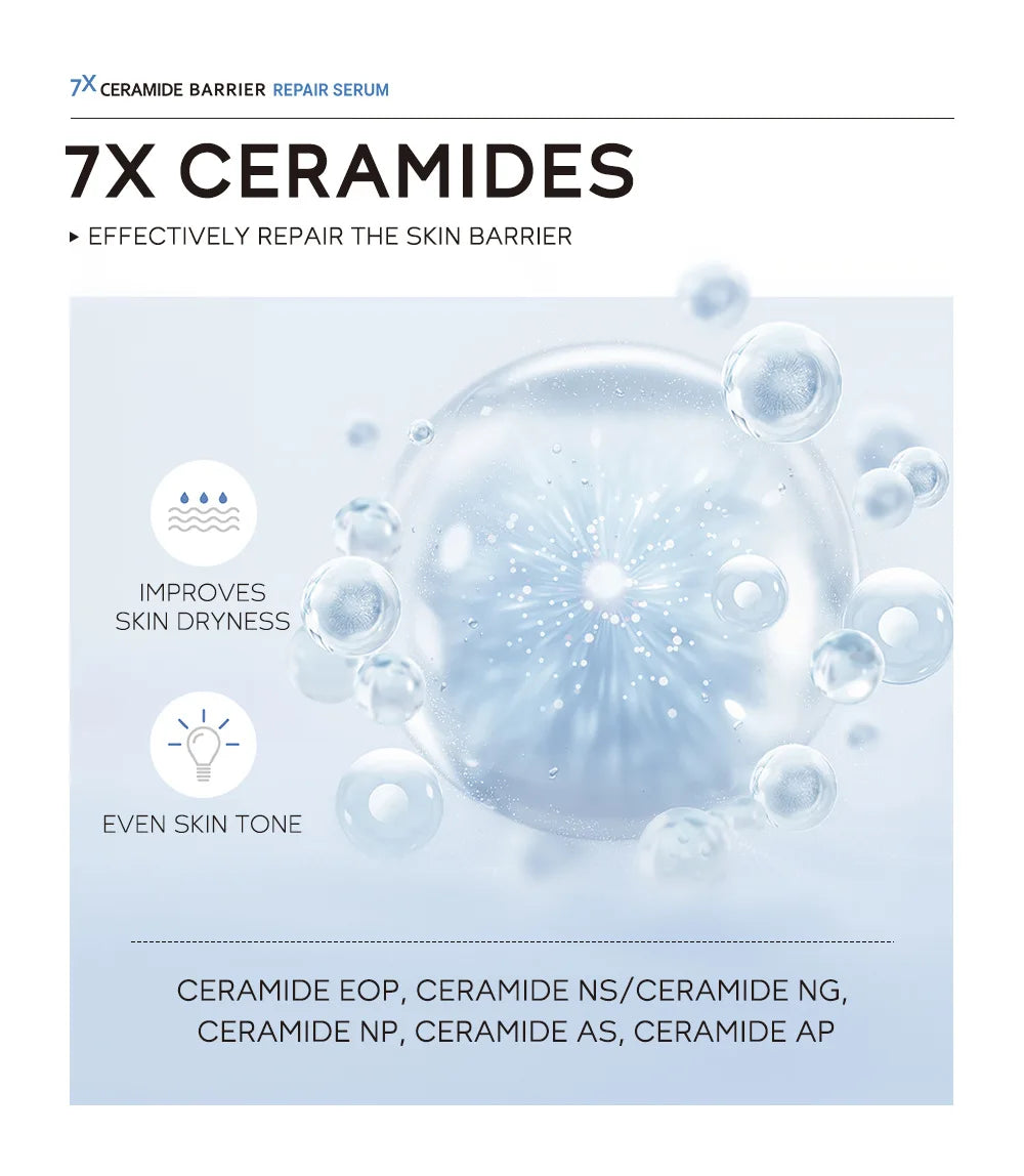 LAIKOU 7X Ceramide Barrier Repair Serum Intensive Hydration Enhanced Skin Barrier Improve Sensitive Repair Moisturizing Essence