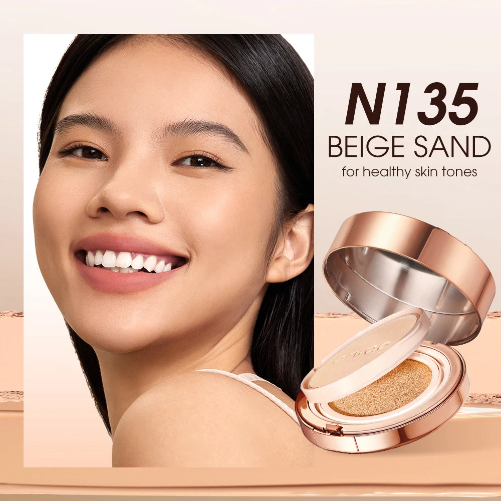 O.TWO.O Air Cushion Cream Face Powder 24h 2 In 1 Long-Lasting Oil-control Matte Soft Focus Concealer Makeup Pressed Powder Cream