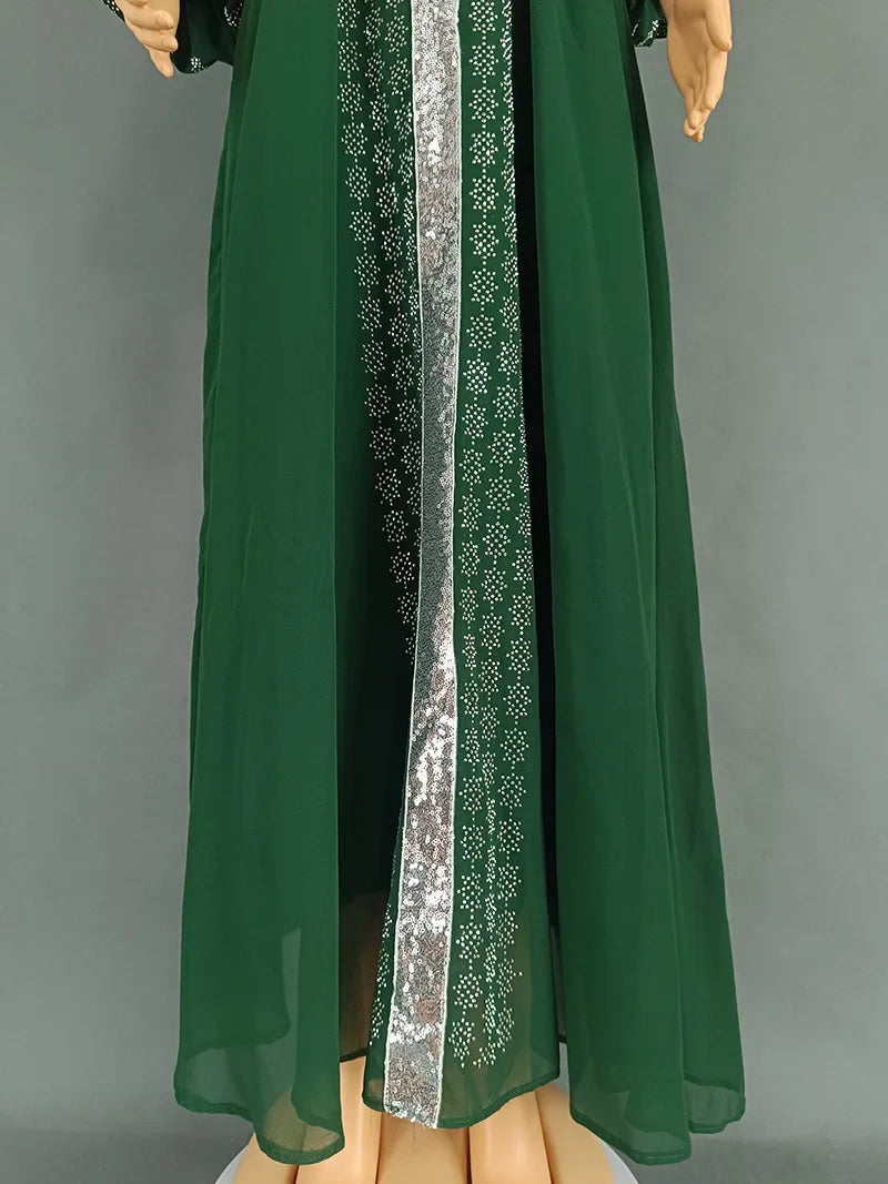 Muslim Dress Muslim Party Evening Dresses for Women Summer Muslim Half Sleeve O-neck Long Maxi Dress Gowns Kaftan Abaya Dubai