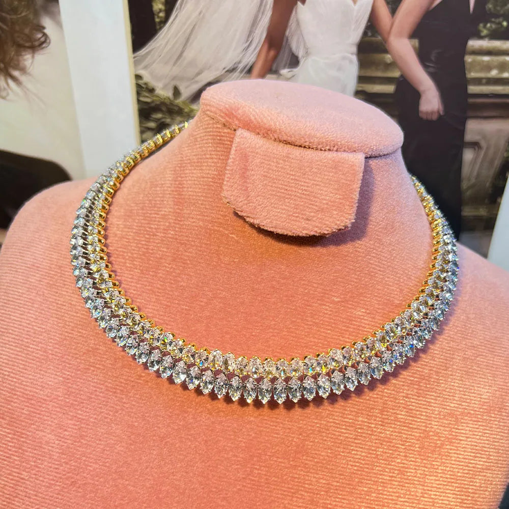 New Stunning and Exquisite stereo Everyday Jewelry Shiny Necklace Women's Clothing Accessories Wedding Holiday Bridal Gift M-991