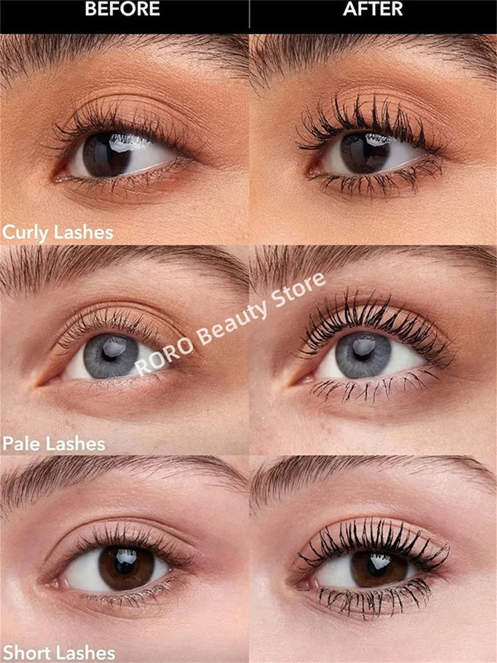 5D Waterproof Mascara Lengthening Eyelashes Long Lasting Sweatproof Mascara Black Silk Fibre Make Up Beauty Korean Cosmetics New
