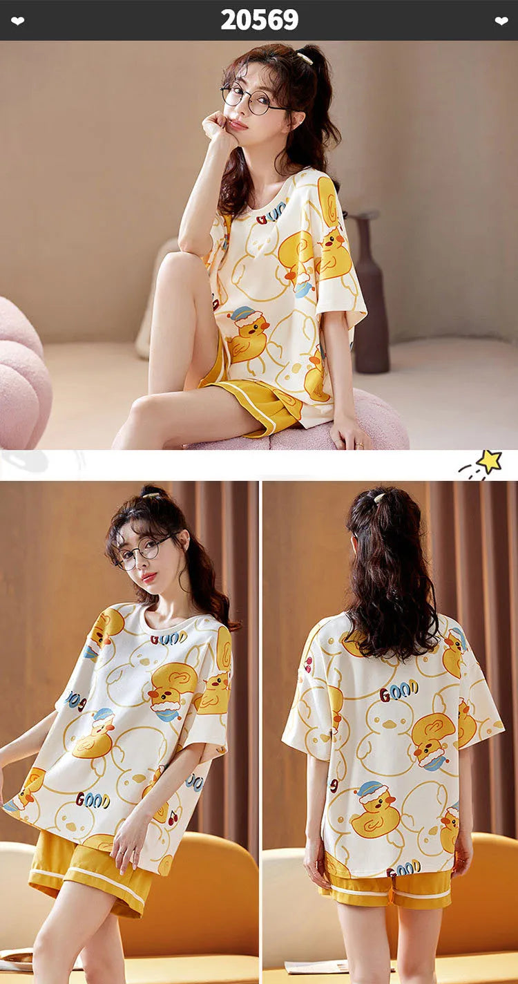 Spring Summer Pure Cotton Womens Pajama Sets Sexy Black Nightwear Casual Pyjama Long Pants Sleepwear Suits Homewear Fashion