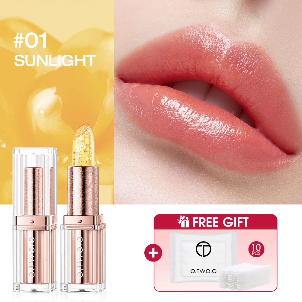 O.TWO.O Lipstick Lip Gloss Lip Balm Color Changing Transferproof Long Lasting Non-Sticky Moisturizing Shine Care Lip Tint Makeup