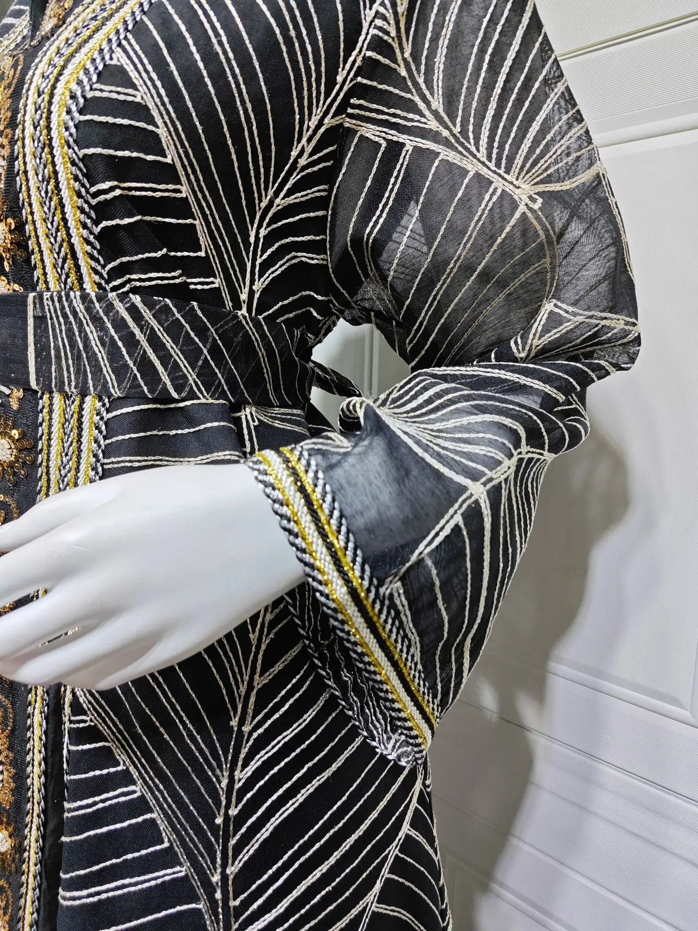 Women Mesh Sequins Dress Elegant Abaya  Eid Party Gorgeous Embroidery Dresses Lace-up Muslim Jalabiya  Vestidos Largos Robe 2025