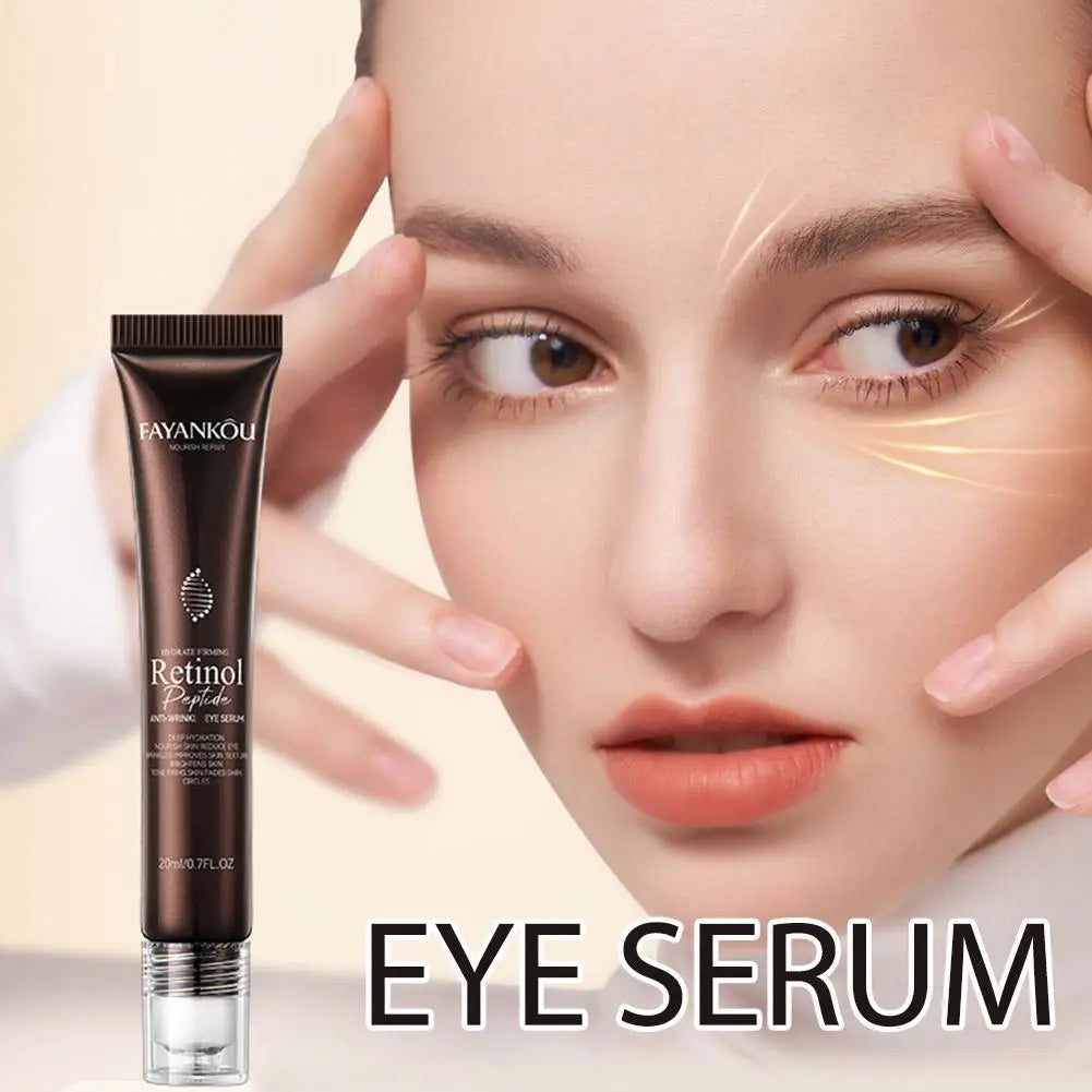 FAYANKOU 20ML Retinol Anti Wrinkle Eye Serum Peptide Dark Remove Bags Eye Cream Repairing Moisturizing Puffiness Korean Cir W1B6