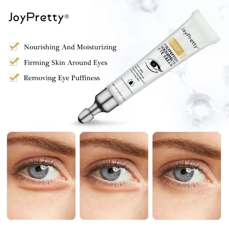 Dark Circle Remover Eye Cream Peptide Wrinkle Removal Serum Instant Eye Bags Anti-Puffiness Lifting Firming Skin Care Products