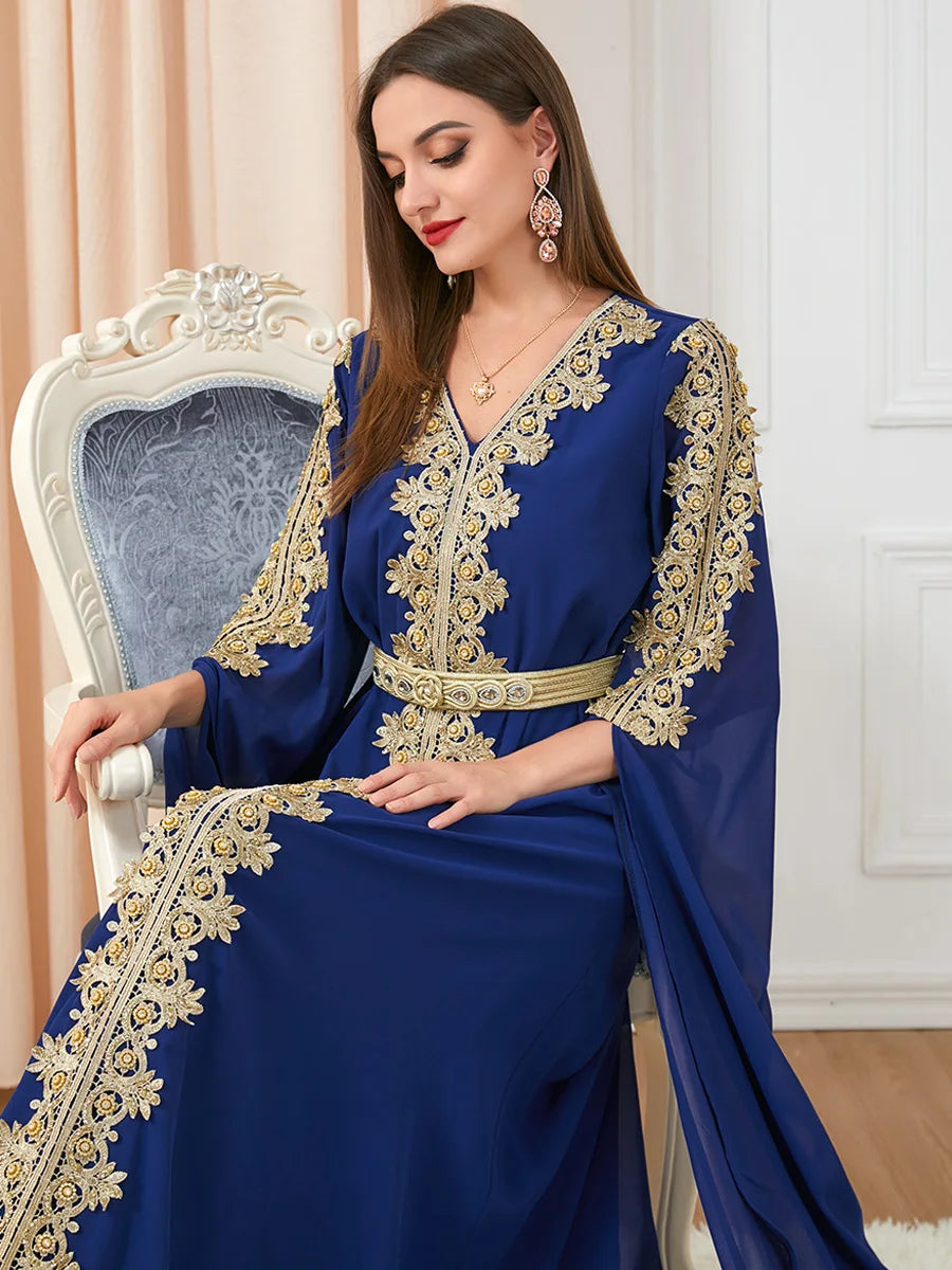 Autumn Morocco Dress Muslim Women Abaya Party Dresses Long Sleeve Abayas Dubai Turkey Islam Kaftan Robe Longue Vestidos Largos