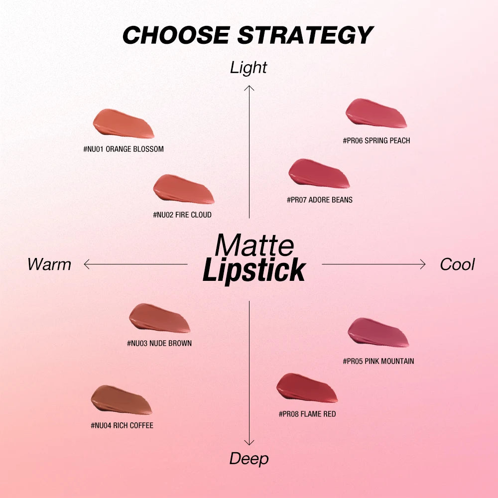 O.TWO.O Lipstick Lip Tint Matte 24H Stay Color-Locking Ultra-Lasting  Waterproof Transfer-Proof Glossy Satin Lip Glaze Makeup
