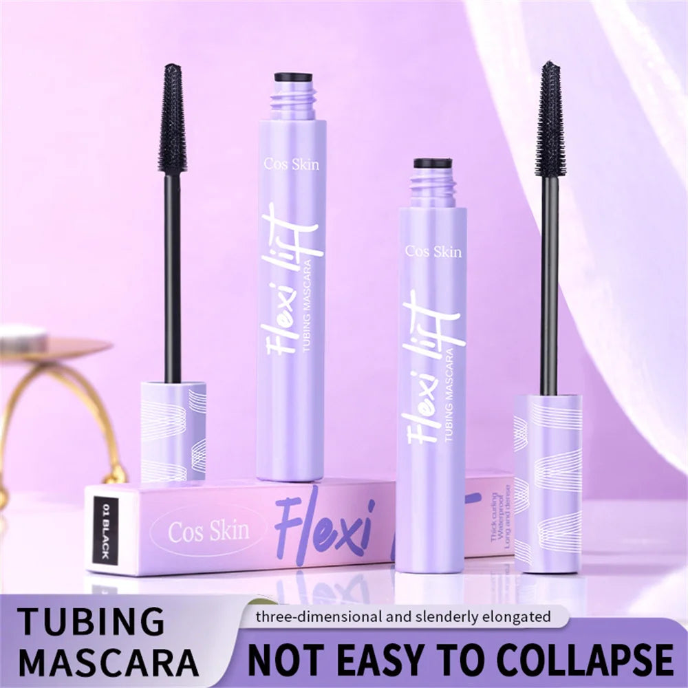 5D Waterproof Mascara Lengthening Eyelashes Long Lasting Sweatproof Mascara Black Silk Fibre Make Up Beauty Korean Cosmetics New