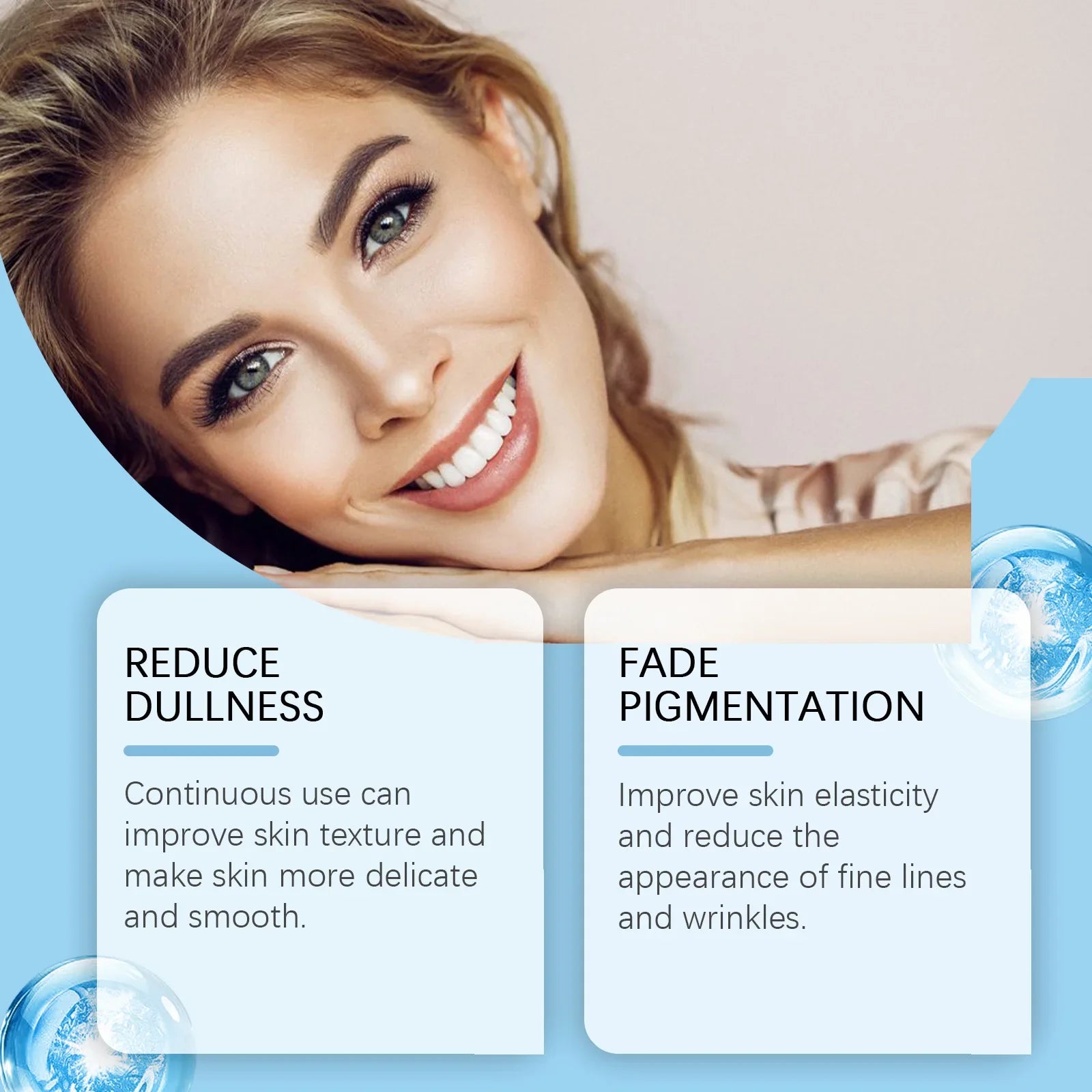 Blue Copper Peptide Serum Firming Fade Fine Lines Shrink Pores Skin Care Rejuvenation Smooth Brightening Spot Moisturizing Serum