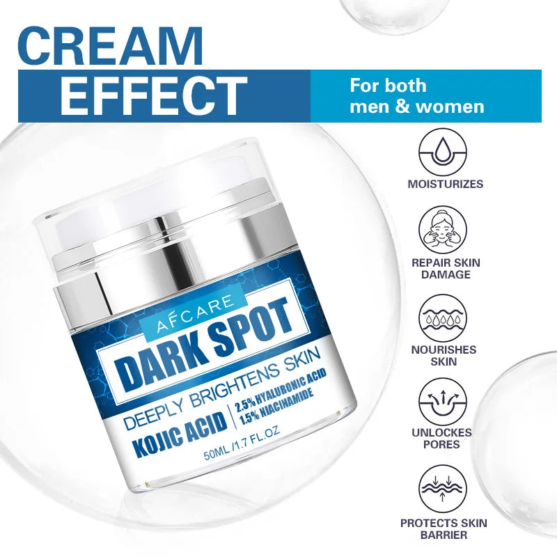 Dark Spots Remove Kojic Acid Cream Face Nicotinamide Effective Whiten Anti-pigmentation Improve Dullness Skin Care Cream 50ML