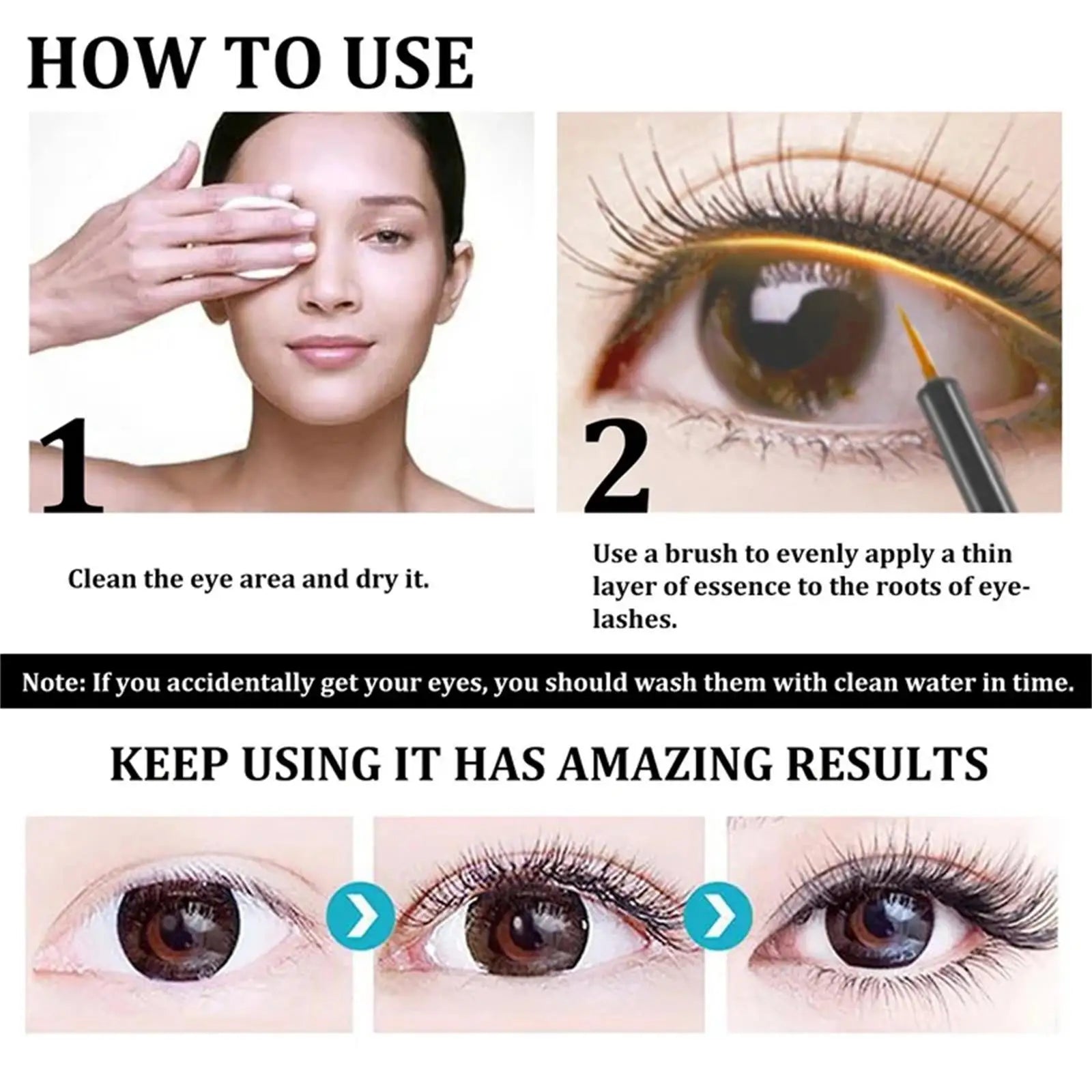 Fast Eyelash Growth Serum 7 Days Natural Eyelash Enhancer Longer Fuller Thicker Curling Lash Treatment Eye Care Products Makeup