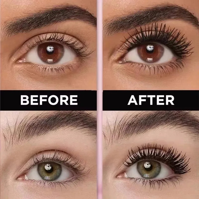 5D Waterproof Mascara Lengthening Eyelashes Long Lasting Sweatproof Mascara Black Silk Fibre Make Up Beauty Korean Cosmetics New