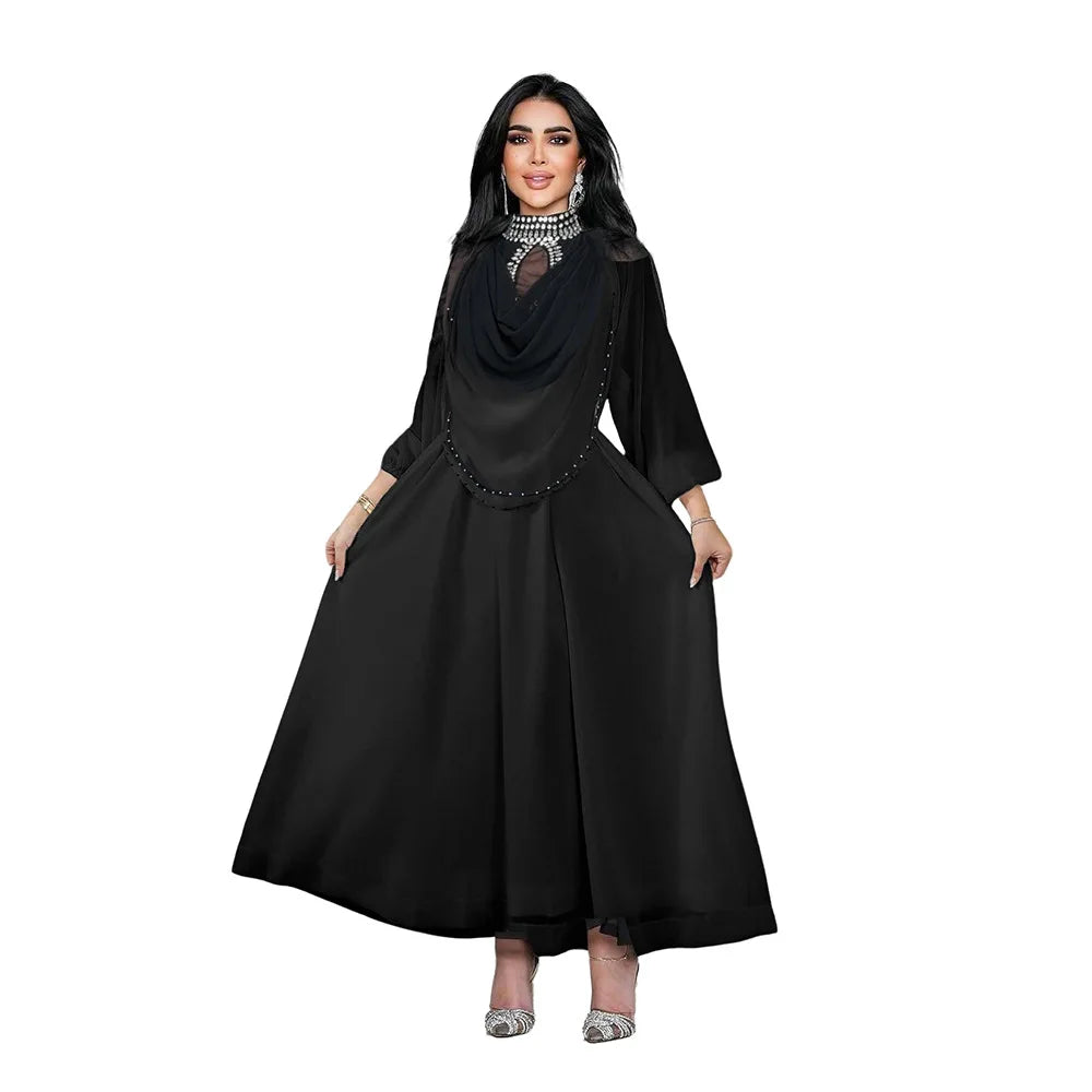 Elegant Dubai Luxury Diamonds Abaya Women Muslim Evening Party Dress Turkey Kaftan Eid Djellaba Ramadan Islam Jalabiya Vestidos