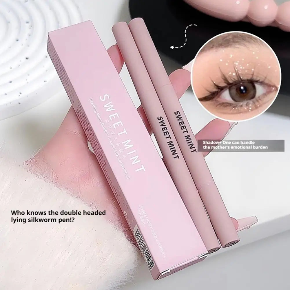 Meniscus Double-end Lying Silkworm Eyeliner Pencil Diamond Glitter Matte Aegyosal Pen Brightening Cream Shadow Highligher Makeup
