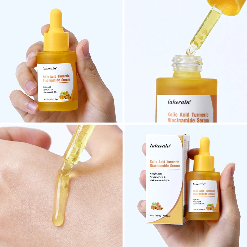 Kojic Acid Turmeric Serum Niacinamide Glow Capsules Brightening Hydration Balancing Skin Barrier Soothing Troubled Facial Care