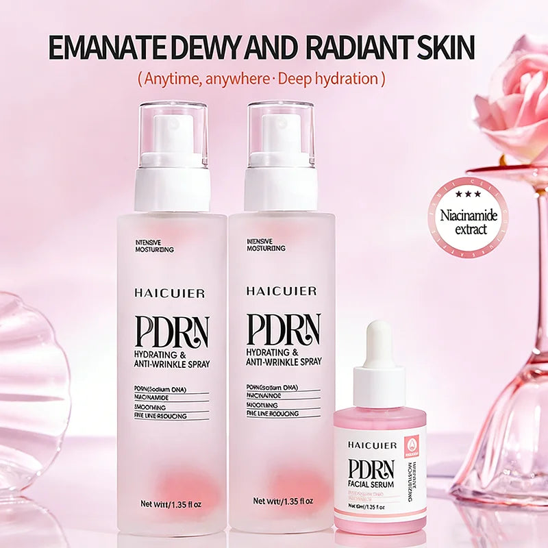 PDRN Essence Moisturizing Spray Hydrating Clear Lasting Hydrating Skincare Set Refreshing NonGreasy Fast-Acting Brighten Essence