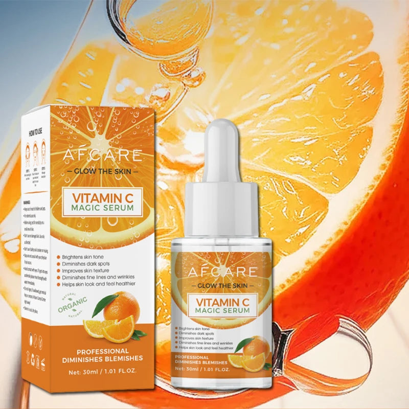 Collagen Vitamin C Facial Serum Hyaluronic Acid Dark Spot Remover Moisturizing Repair Anti-aging Essence Facial Skin Care 30ml