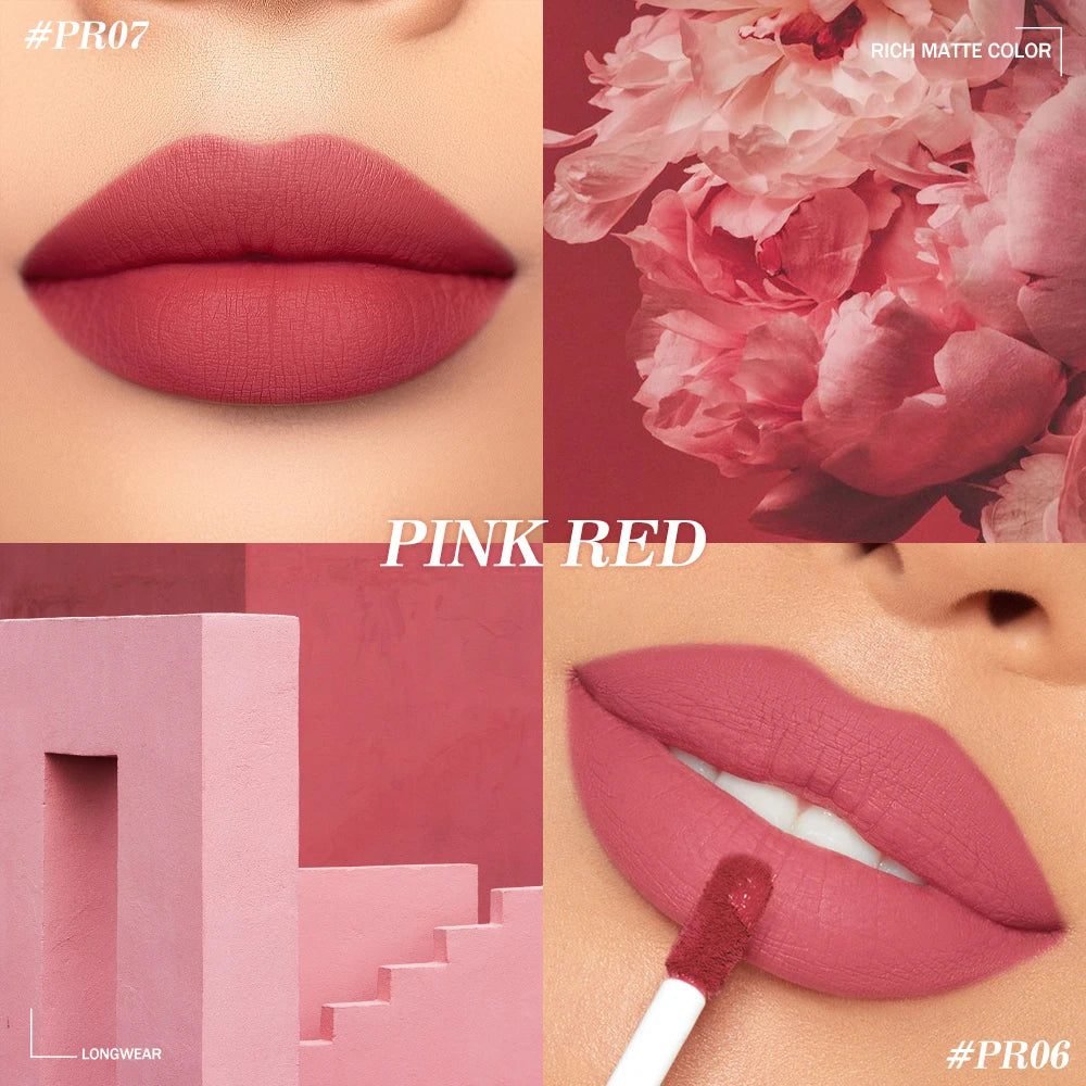 O.TWO.O Lipstick Lip Tint Matte 24H Stay Color-Locking Ultra-Lasting  Waterproof Transfer-Proof Glossy Satin Lip Glaze Makeup