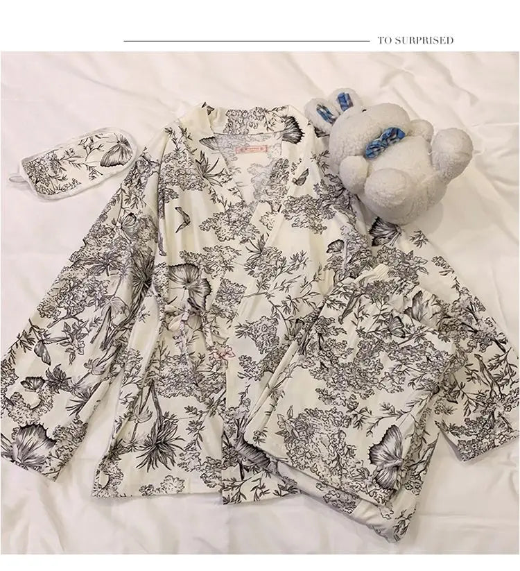 Sleeping Wear for Woman Pajamas Set Ensemble Pyjama Femme Ladies Pyjamas Femmes Sexy’ Homewear Home Set Female Pajama Women Suit