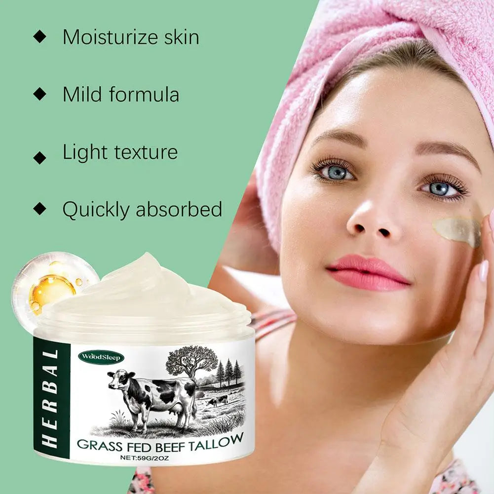 1/2/3pcs Tallow Face Moisturizer Moisturizing Nourishing Cream Brightening Skin Facial Cream Anti-Aging Face Skin Care
