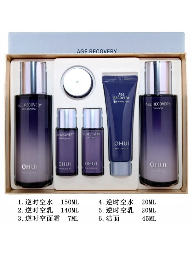 Korea OHUI Age Recovery Time Essence Pure Firming Anti-Aging Series Essence Set Anti-wrinkles Moisturizing Nourish Skin Care Set