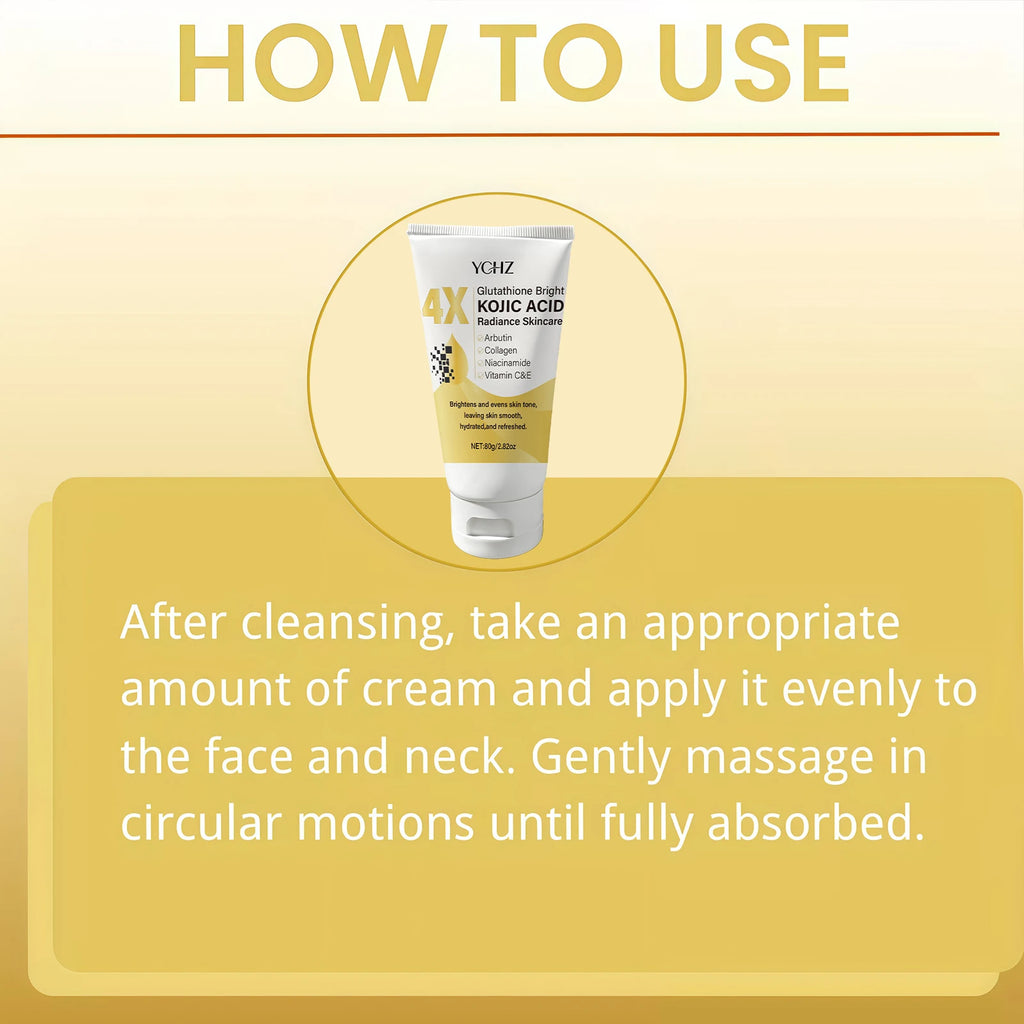 Kojic Acid Face Cream Evens Out Skin Tone, Eliminates Dark Spots and Dullness - Non-Greasy, Suitable for Both Men and Women - Whitening and Moisturizing Cream, for Day and Night Use