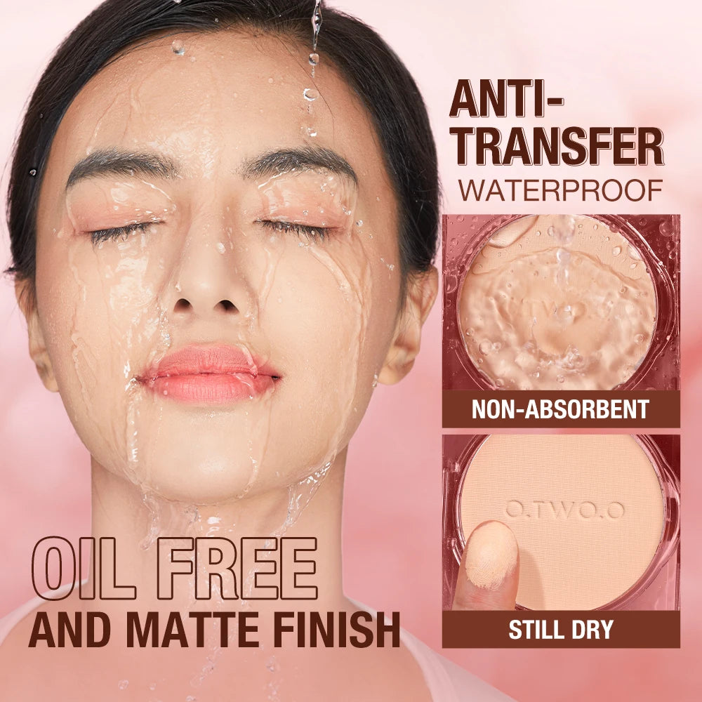 O.TWO.O Face Powder Oil-control 24 Hours SPF 30 PA+++ Long Lasting Waterproof Matte Face Makeup Cosmetic Setting Compact Powder