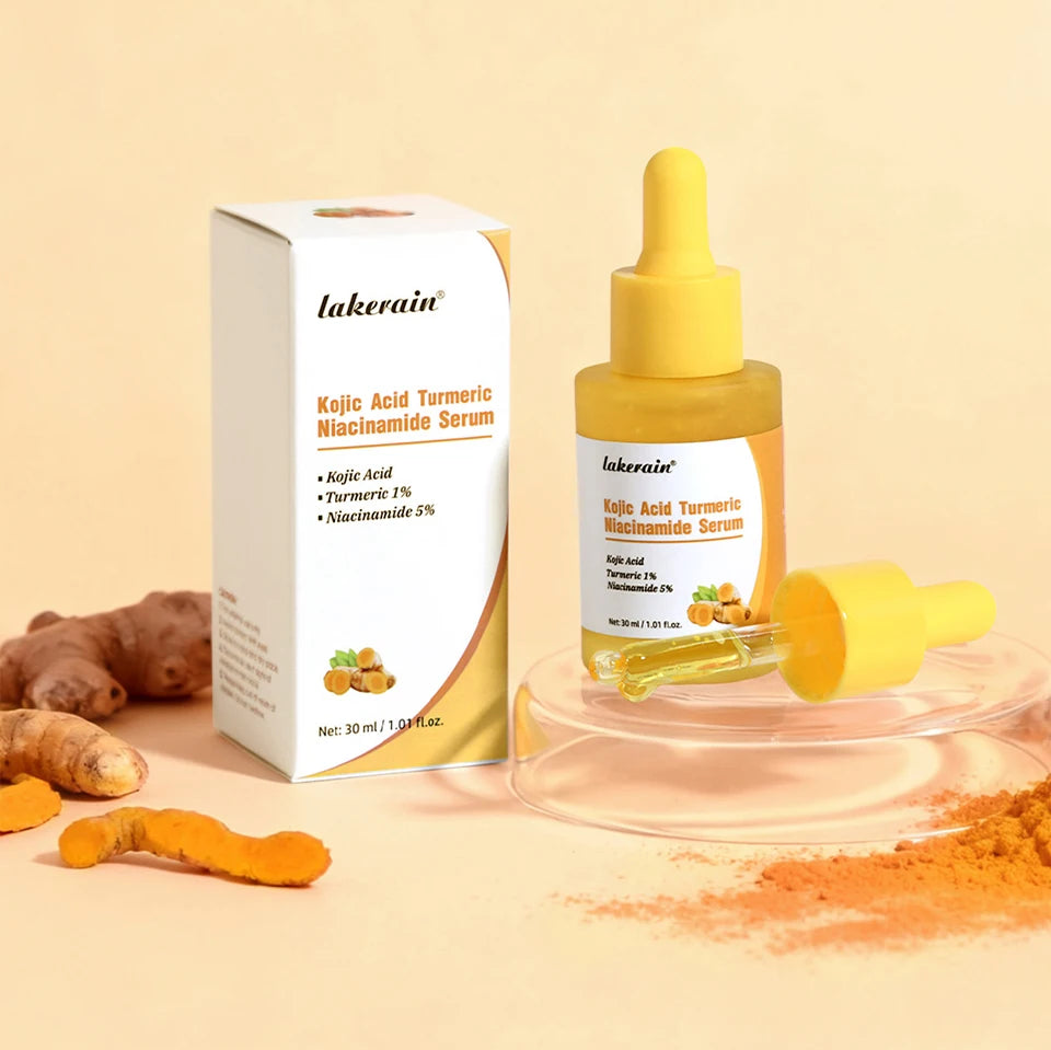 Kojic Acid Turmeric Serum Niacinamide Glow Capsules Brightening Hydration Balancing Skin Barrier Soothing Troubled Facial Care