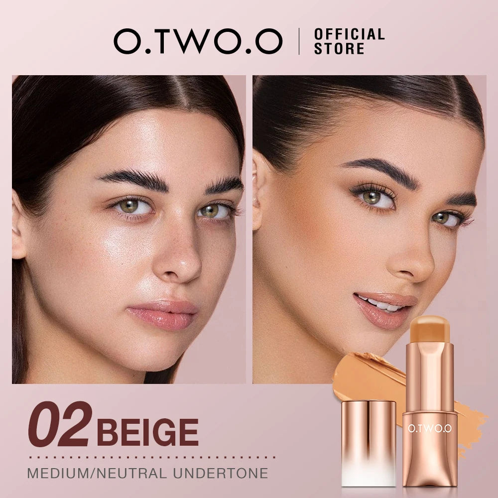 O.TWO.O Contour Stick Cream Long-wear Lightweight Brighten Stick Easy to Sculpt Face Concealer Bronzer Contouring Makeup Pen