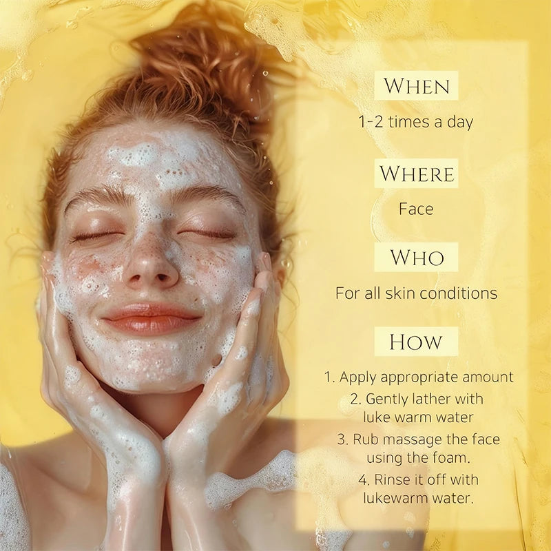 Soft Amino Acid Face Wash Cream Cleans Pores Impurities And oil For Sensitive Prevents Skin Dryness Deep Hydration