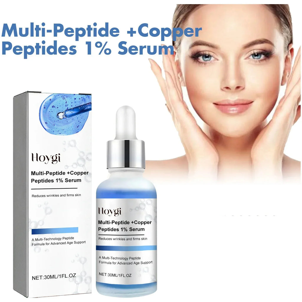 Blue Copper Peptide Serum Firming Fade Fine Lines Shrink Pores Skin Care Rejuvenation Smooth Brightening Spot Moisturizing Serum