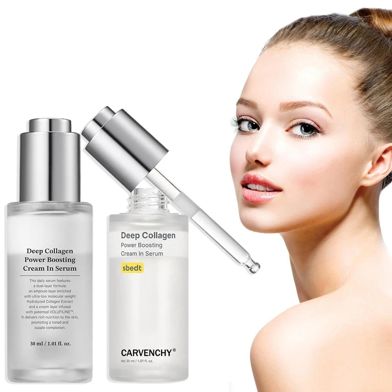 Korean Silk Collagen Essence Serum Deep Collagen Intensive Revitalizing Essence Cream Peptide Firming Face Women Hydrating Care