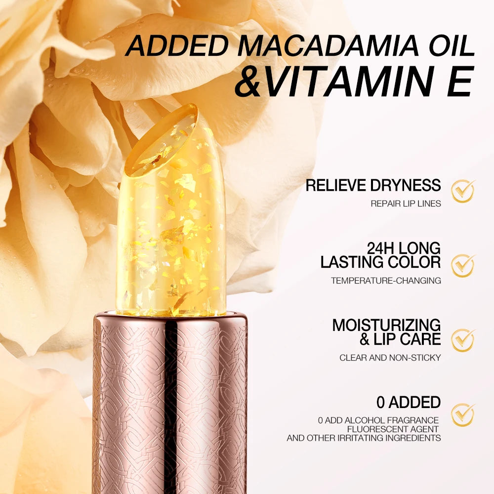 O.TWO.O Lipstick Lip Gloss Lip Balm Color Changing Transferproof Long Lasting Non-Sticky Moisturizing Shine Care Lip Tint Makeup