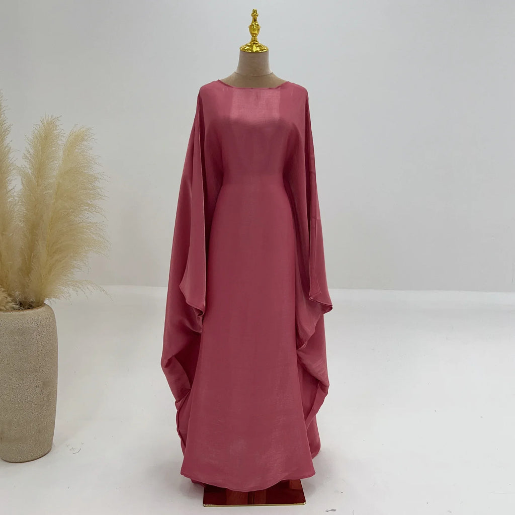 Marocain Kaftan Women Batwing Sleeve Modest Dress Dubai Turkey Abaya Eid Mubarak Djellaba Islam Jalabiya Prayer Garemnt Ramadan