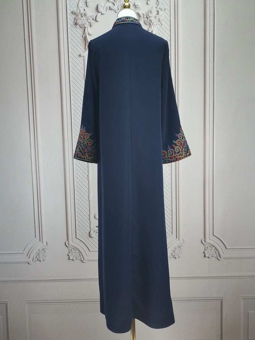 Uni Embroidery V-Neck Long Dress Dubai Arab Abaya For Muslim Woman Loose Moroccan Saudi Ethnic Jalabiya Fashion Robe 2026