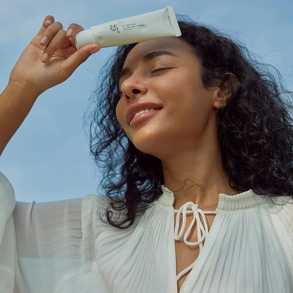 واقي شمس بالأرز والبروبيوتيك SPF50+ – حماية وترطيب يومي ☀️✨